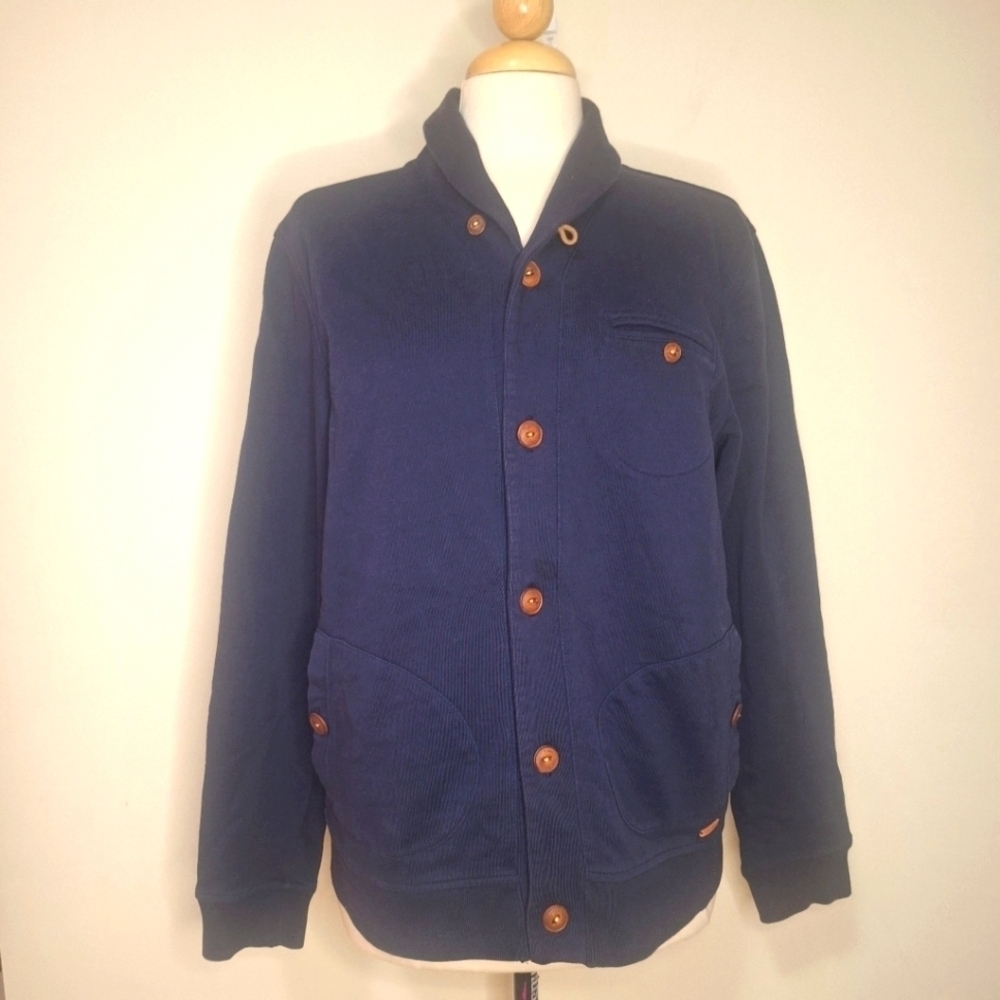 Ted Baker Haycool button shawl collar cardigan jacket SZ L NWOT